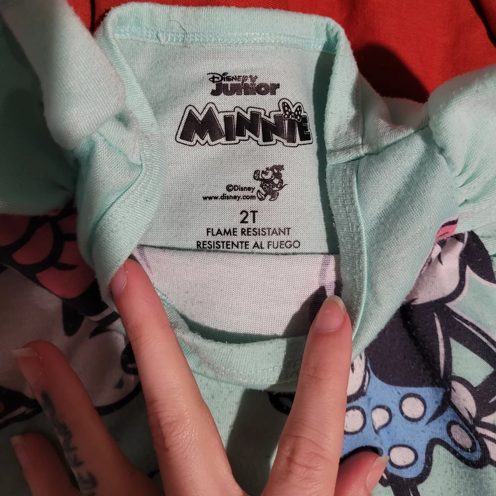 Minnie Mouse Light Aqua Ruffle Nightgown, Toddler 2T - Picture 3 of 4